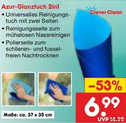 Netto Marken-Discount Clever Clean Azur-Glanztuch 2in1 Angebot