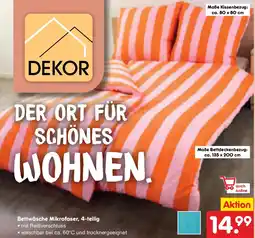 Netto Marken-Discount DEKOR Bettwäsche Mikrofaser, 4-teilig Angebot