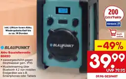 Netto Marken-Discount BLAUPUNKT Akku Baustellenradio BSR20 Angebot