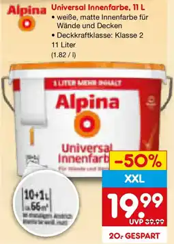 Netto Marken-Discount Alpina Universal Innenfarbe, 11 L Angebot