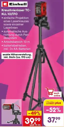 Netto Marken-Discount Einhell Kreuzlinienlaser TC KLL 10/170 Angebot