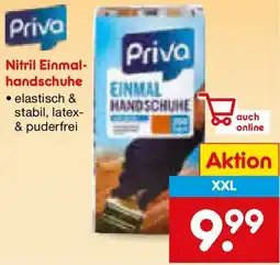 Netto Marken-Discount Priva Nitril Einmalhandschuhe Angebot
