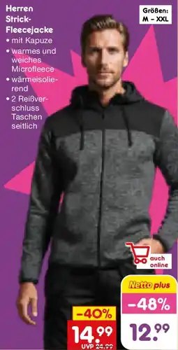 Netto Marken-Discount Herren Strick Fleecejacke Angebot