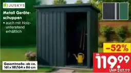 Netto Marken-Discount JUSKYS Metall Geräteschuppen Angebot