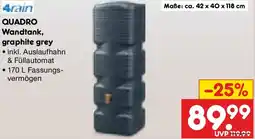 Netto Marken-Discount 4rain QUADRO Wandtank, graphite grey Angebot