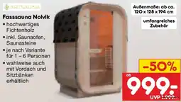 Netto Marken-Discount ARTSAUNA Fasssauna Nolvik Angebot