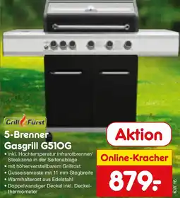Netto Marken-Discount Grill Fürst 5-Brenner Gasgrill G510G Angebot