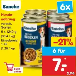 Netto Marken-Discount Sancho Hundenahrung Angebot