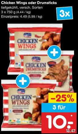 Netto Marken-Discount American Style Chicken Wings oder Drumsticks Angebot