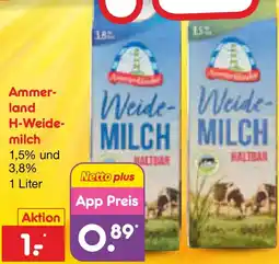 Netto Marken-Discount Ammerland H-Weidemilch Angebot