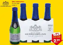 Netto Marken-Discount SCHLOSS HERRENBRUNN Sekt, halbtrocken Angebot