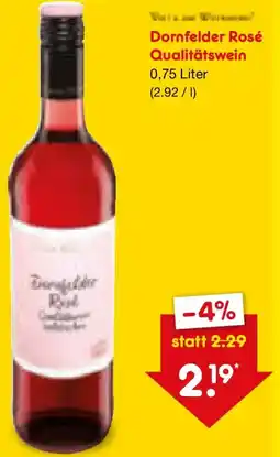 Netto Marken-Discount Dornfelder Rosé Qualitätswein Angebot