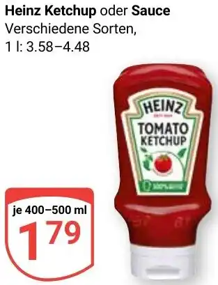 Globus Heinz Ketchup oder Sauce Angebot