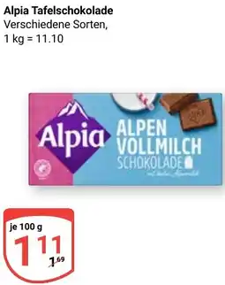 Globus Alpia Tafelschokolade Angebot