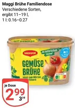 Globus Maggi Brühe Familiendose Angebot