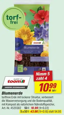 toom Baumarkt Blumenerde Angebot