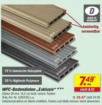 toom Baumarkt WPC-Bodendielen „Exklusiv" Angebot