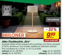 toom Baumarkt BRILONER Akku-Tischleuchte „,Kira" Angebot