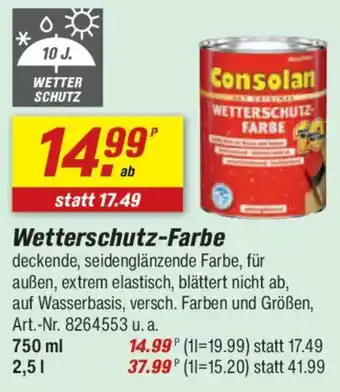 toom Baumarkt Consolan Wetterschutz-Farbe Angebot