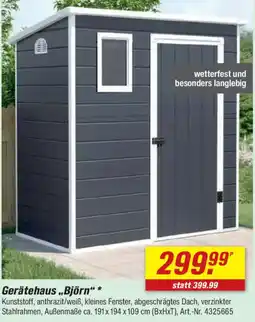 toom Baumarkt Gerätehaus „Björn" Angebot