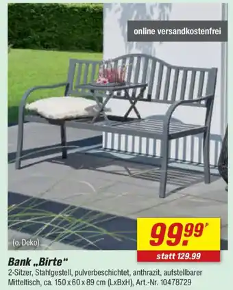 toom Baumarkt Bank ,,Birte" Angebot