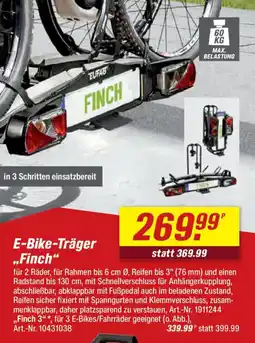 toom Baumarkt E-Bike-Träger ..Finch" Angebot