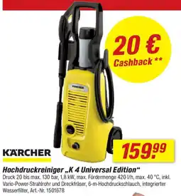 toom Baumarkt KÄRCHER Hochdruckreiniger,,K 4 Universal Edition" Angebot