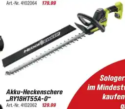 toom Baumarkt RYOBI Akku-Heckenschere ,,RY18HT55A-0" Angebot