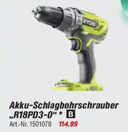 toom Baumarkt RYOBI Akku-Schlagbohrschrauber „R18PD3-0" Angebot