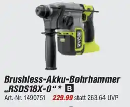 toom Baumarkt RYOBI Brushless-Akku-Bohrhammer ,,RSDS18X-0" Angebot