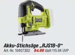 toom Baumarkt RYOBI Akku-Stichsäge,,RJS18-0" Angebot