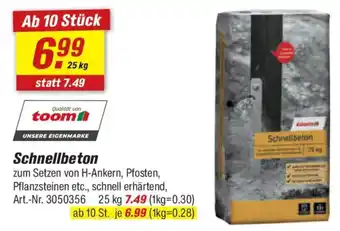 toom Baumarkt Schnellbeton Angebot