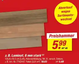 toom Baumarkt Laminat, 6 mm stark Angebot