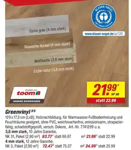 toom Baumarkt Greenvinyl Angebot