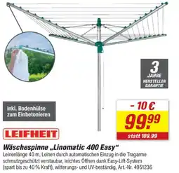 toom Baumarkt LEIFHEIT Wäschespinne ,,Linomatic 400 Easy" Angebot