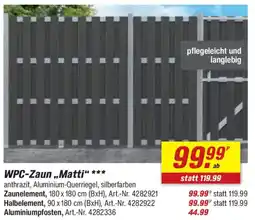 toom Baumarkt WPC-Zaun ,,Matti" Angebot
