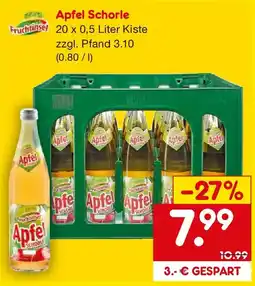 Netto Getränke Discount Fruchtinsel Apfel Schorle Angebot