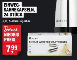 Handelshof HENDI EINWEG- SAHNEKAPSELN, 24 STÜCK Angebot