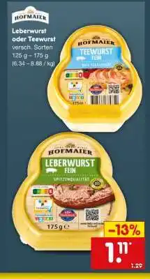 Netto Marken-Discount Leberwurst oder Teewurst Angebot