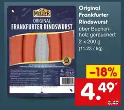 Netto Marken-Discount Original Frankfurter Rindswurst Angebot