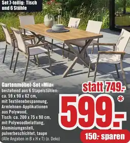 B1 Discount Baumarkt Gartenmöbel-Set Mia Angebot