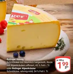 Globus Rotinger nussig oder Rotinger Alpenkräuter Angebot