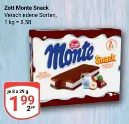 Globus Zott Monte Snack Angebot