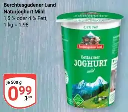 Globus Berchtesgadener Land Naturjoghurt Mild Angebot