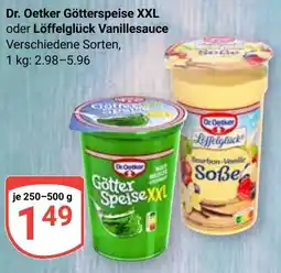 Globus Dr. Oetker Götterspeise XXL oder Löffelglück Vanillesauce Angebot