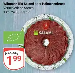 Globus Wiltmann Bio Salami oder Hähnchenbrust Angebot