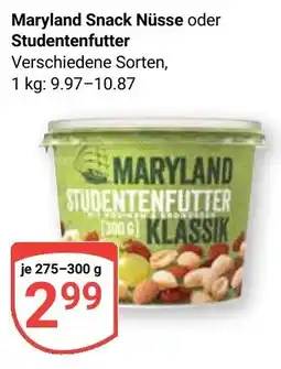 Globus Maryland Snack Nüsse oder Studentenfutter Angebot