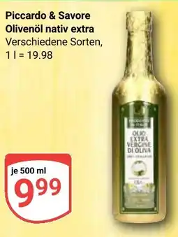 Globus Piccardo & Savore Olivenöl nativ extra Angebot