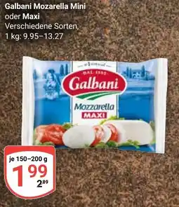 Globus Galbani Mozarella Mini oder Maxi Angebot