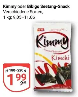 Globus Kimmy oder Bibigo Seetang-Snack Angebot